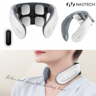 나오테크 목마사지기 +리모컨 H6200N 4헤드 무선 충전 온열 저주파 목 안마기 마사지기 터치식